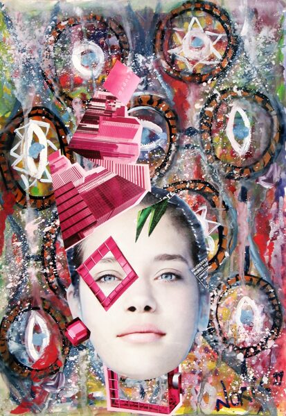 Collage on cartboard